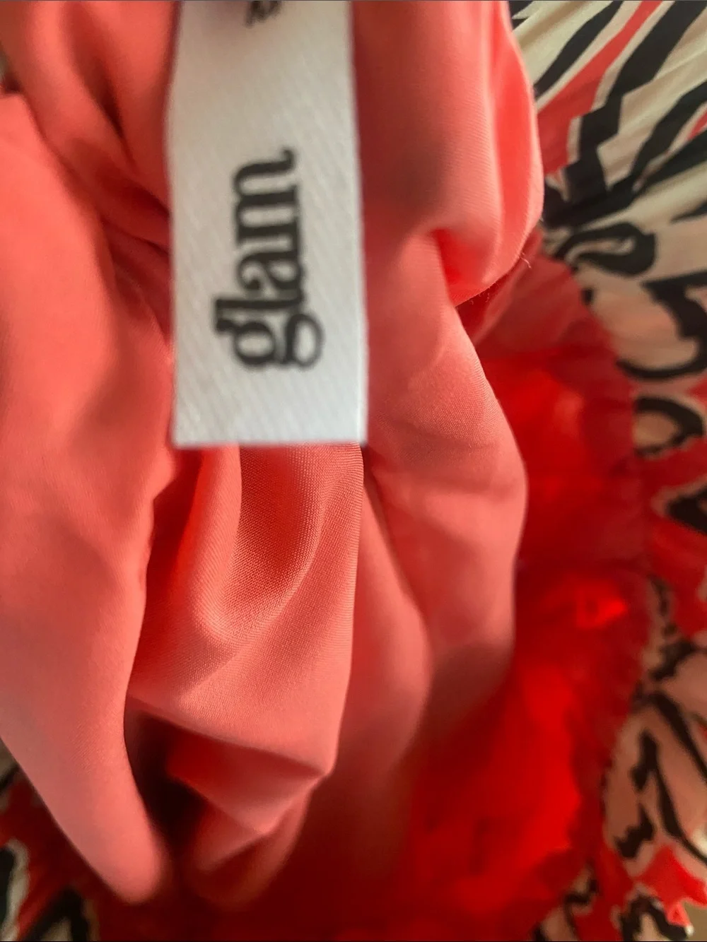 glam Coral Floral Skirted Shorts with White & Navy Flowers